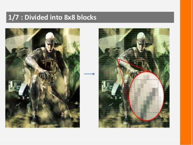 Divided into 8*8 blocks(2)